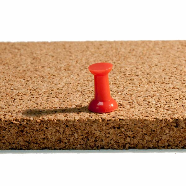 3/8" Natural Tan Pebble Cork with a thumbtack